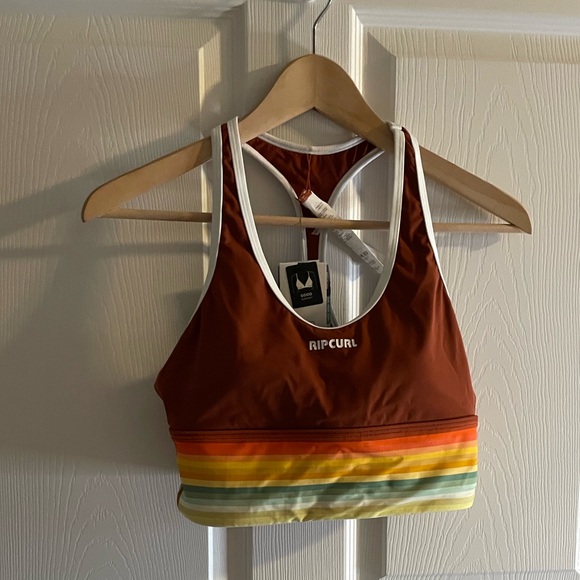 Rip Curl Trippin Run Swim Surf  Collection Tank and Legging Set /Size S /Maroon - Picture 8 of 16